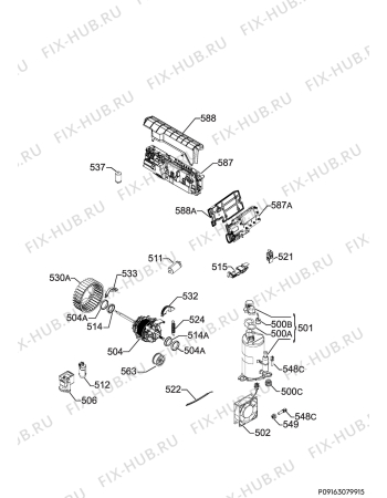 Взрыв-схема сушильной машины Aeg T7DBK860Z - Схема узла Electrical equipment 268